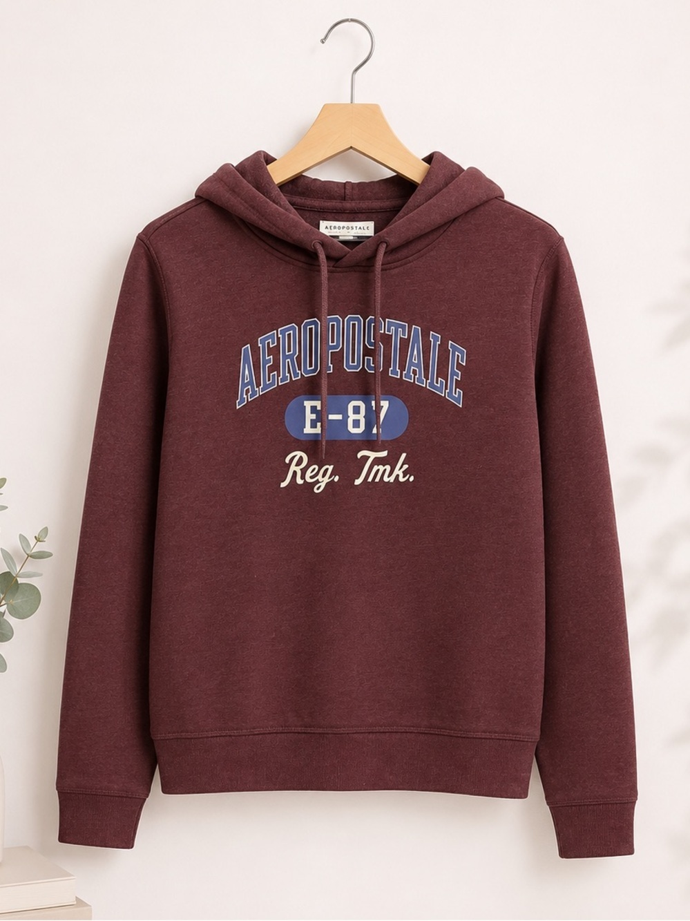Aeropostale Women’s Burgundy Hooded Sweatshirt (333)